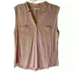 Calvin Klein Sleeveless Blouse Colour Blush Size Large